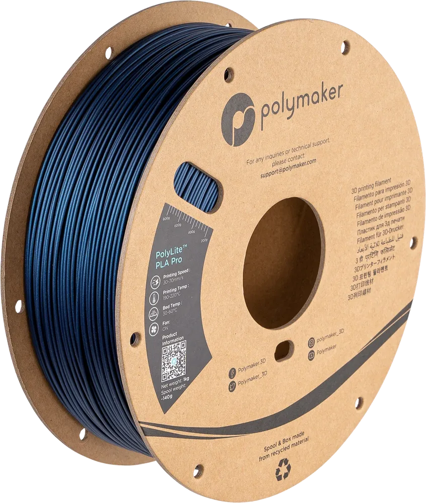 PolyLite™ Metallic PLA Pro – Metallic Blue